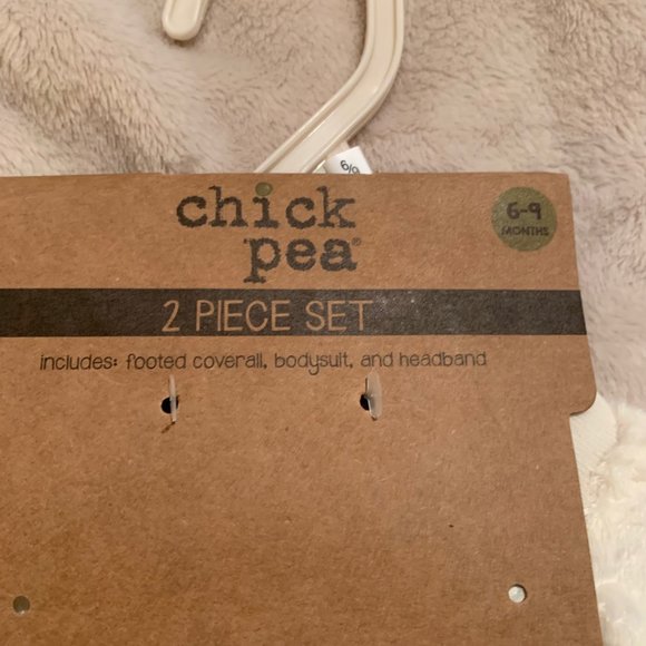 Chick Pea NWT SOFT Ivory Velour One Piece Footie Size 6 to 9 Months - Picture 12 of 15